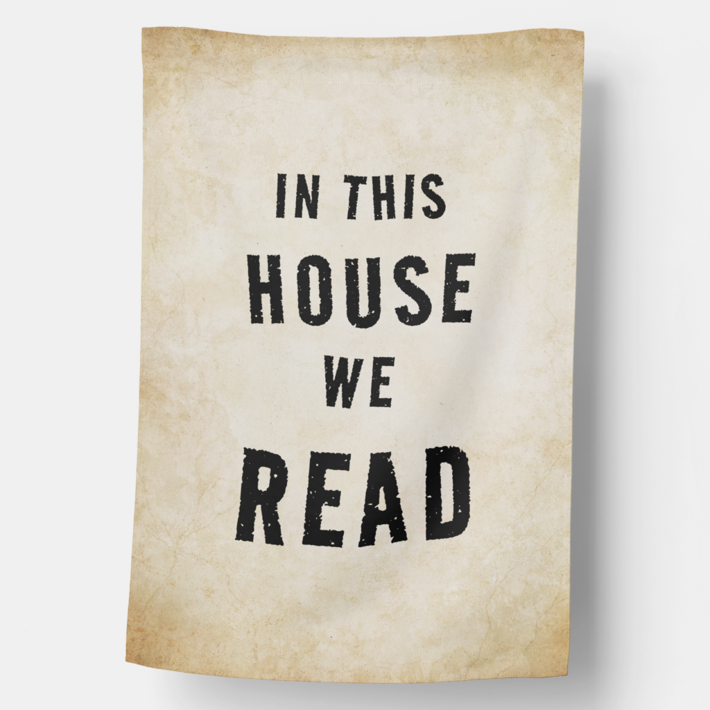 Readers Rustic Vintage Distressed Paper House Flag