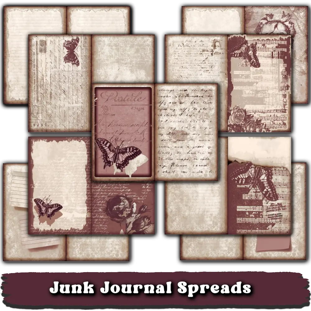butterfly journal spreads