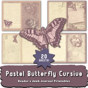Pastel Butterfly Writer's Junk Journal Printables