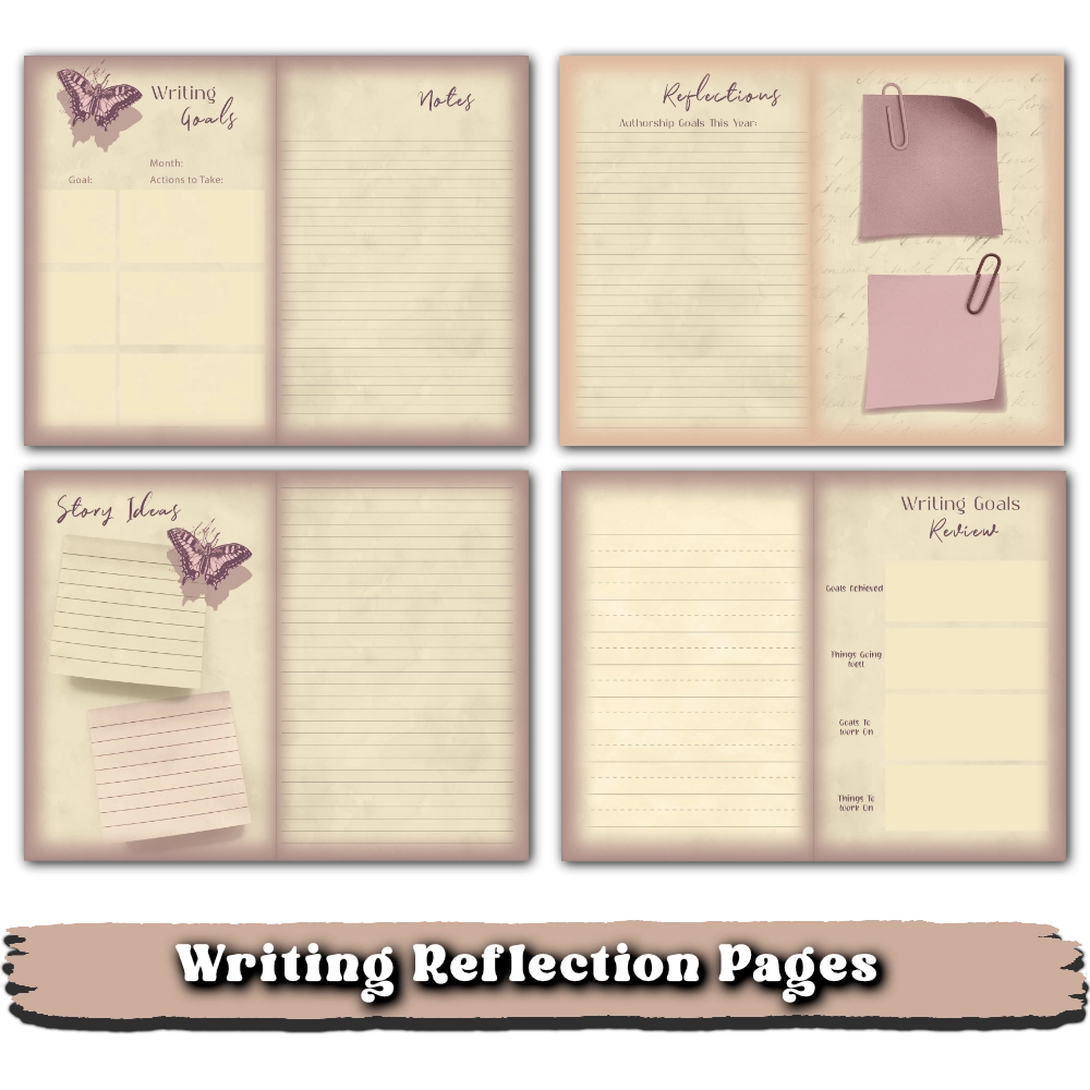 pastel butterfly writing