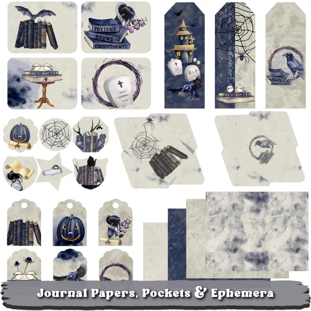 pastel raven readers journal ephemera