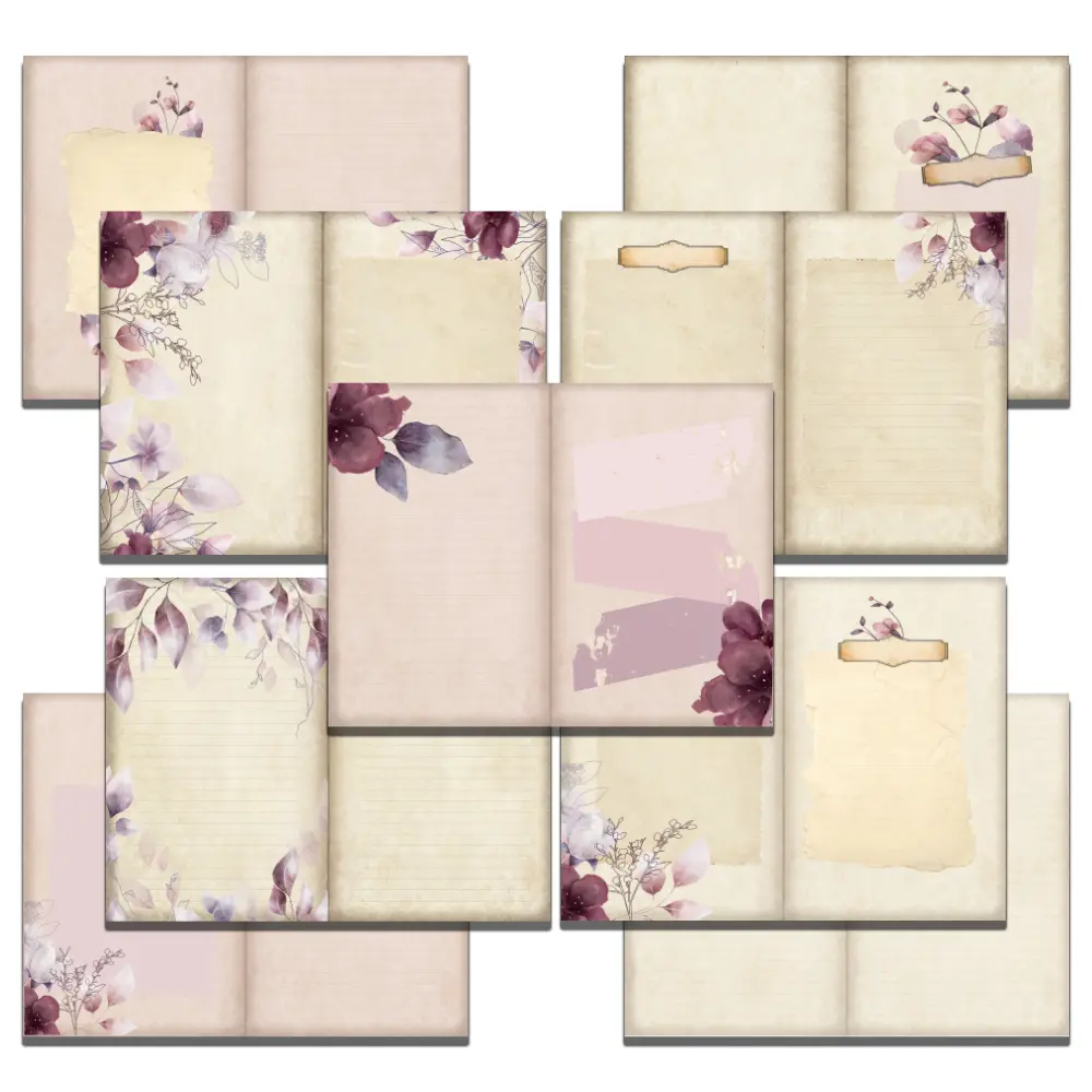 pastel twilight garden junk journal
