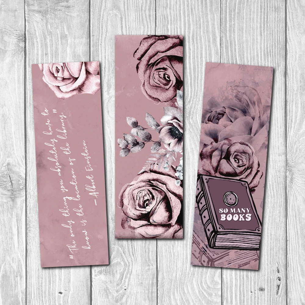 Rosy Reads Bookmarks