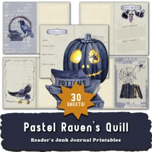 Pastel Raven Reading Planner Junk Journal Printables